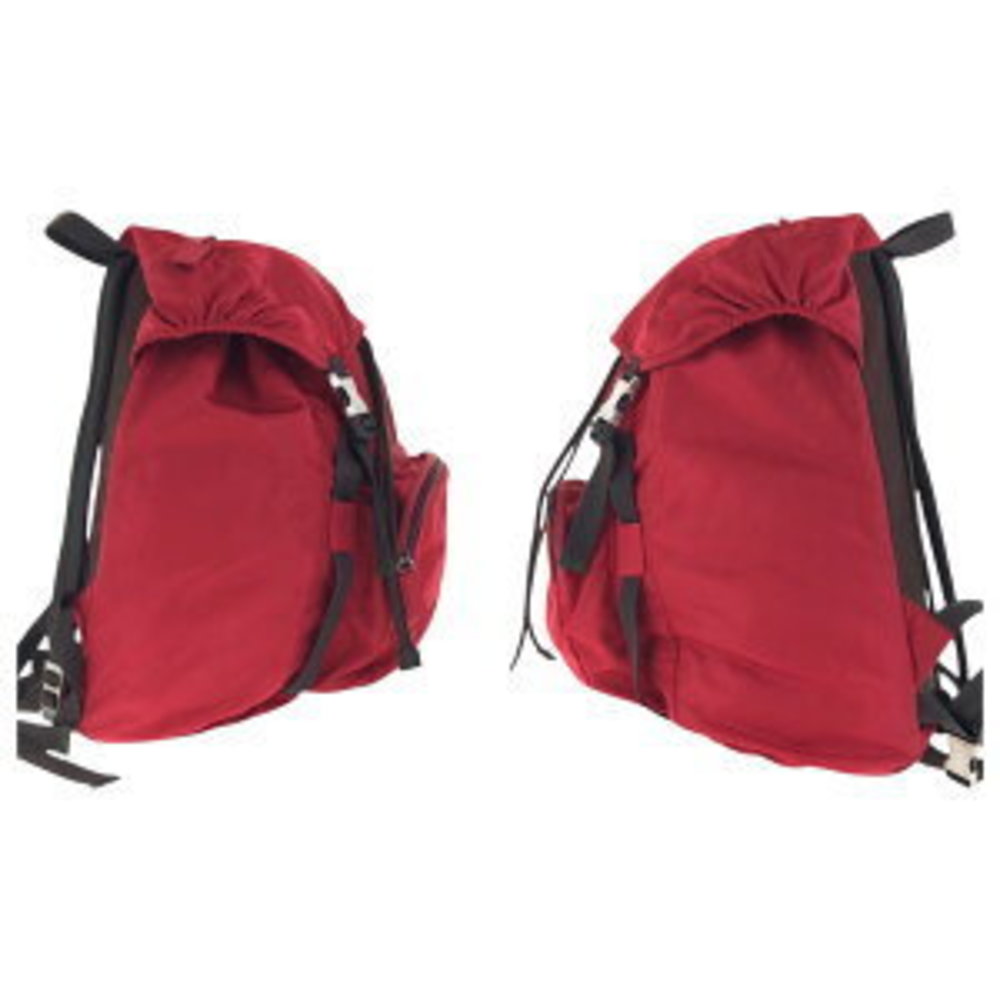 Prada Tessuto Triangular Red Khaki Green Nylon Ba… - image 7